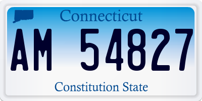 CT license plate AM54827