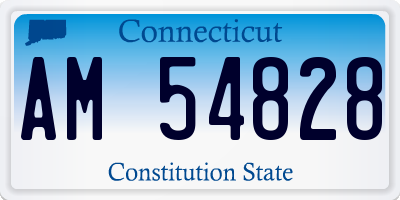 CT license plate AM54828