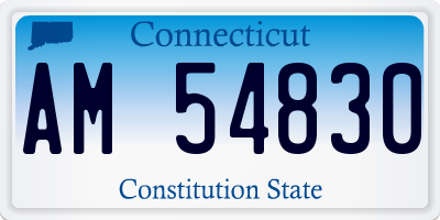 CT license plate AM54830
