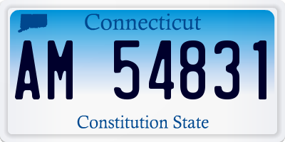 CT license plate AM54831
