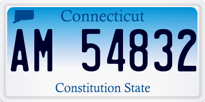 CT license plate AM54832