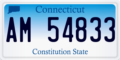 CT license plate AM54833