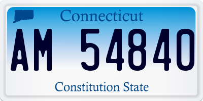 CT license plate AM54840