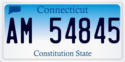 CT license plate AM54845