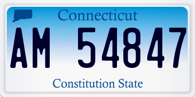 CT license plate AM54847