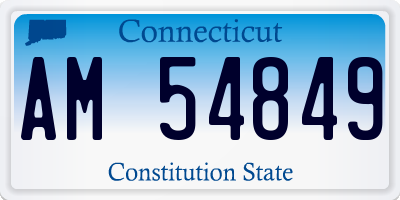 CT license plate AM54849