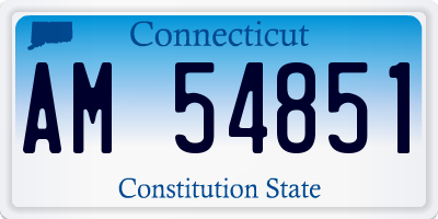 CT license plate AM54851