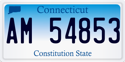 CT license plate AM54853