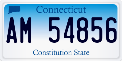 CT license plate AM54856