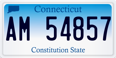 CT license plate AM54857