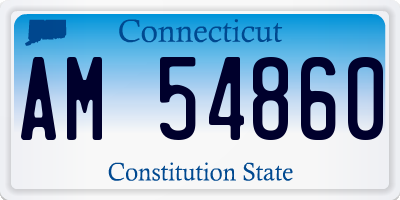 CT license plate AM54860
