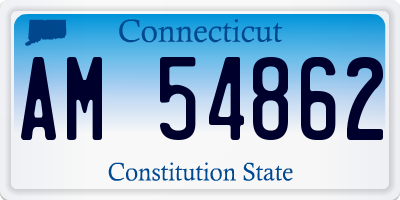CT license plate AM54862