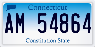 CT license plate AM54864