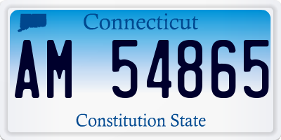 CT license plate AM54865