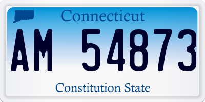 CT license plate AM54873