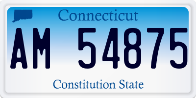 CT license plate AM54875