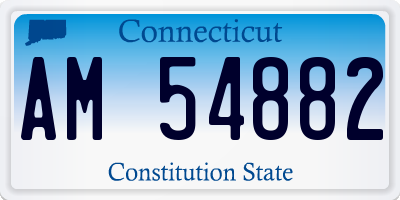 CT license plate AM54882