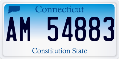 CT license plate AM54883