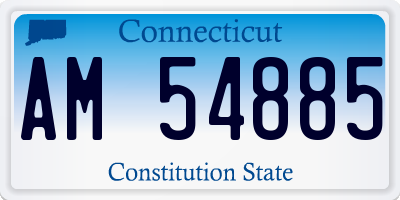 CT license plate AM54885