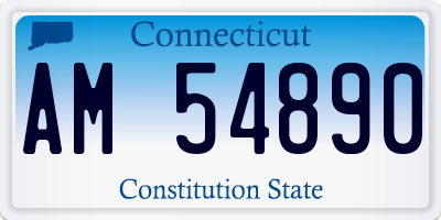 CT license plate AM54890