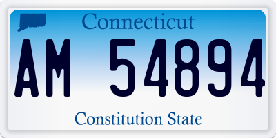CT license plate AM54894