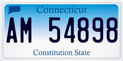 CT license plate AM54898