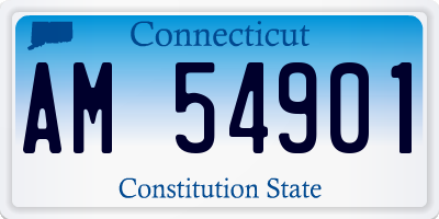 CT license plate AM54901
