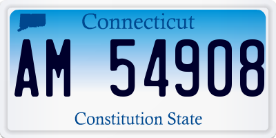 CT license plate AM54908