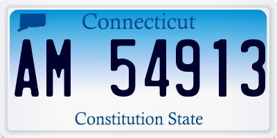 CT license plate AM54913