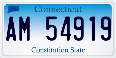 CT license plate AM54919