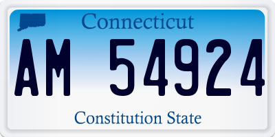 CT license plate AM54924
