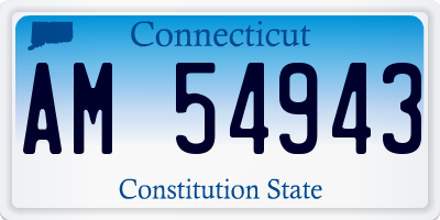 CT license plate AM54943