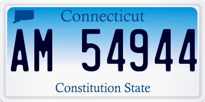 CT license plate AM54944