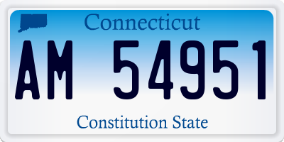 CT license plate AM54951