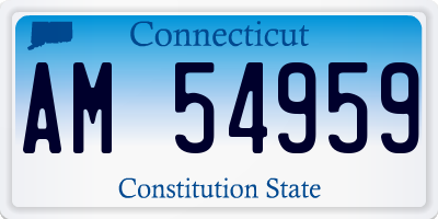 CT license plate AM54959