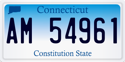 CT license plate AM54961