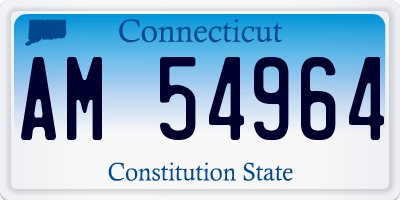 CT license plate AM54964