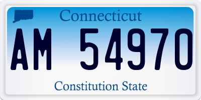 CT license plate AM54970