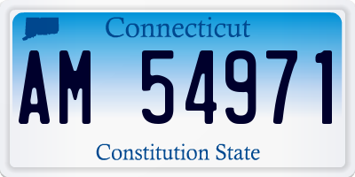 CT license plate AM54971