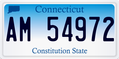 CT license plate AM54972