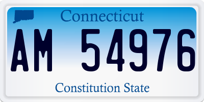 CT license plate AM54976