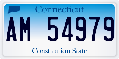 CT license plate AM54979