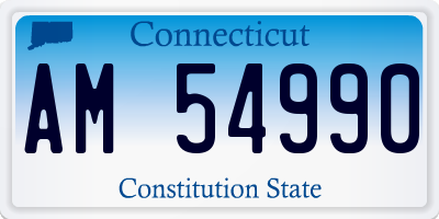 CT license plate AM54990