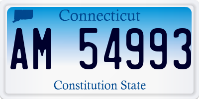 CT license plate AM54993