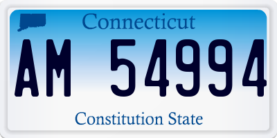 CT license plate AM54994