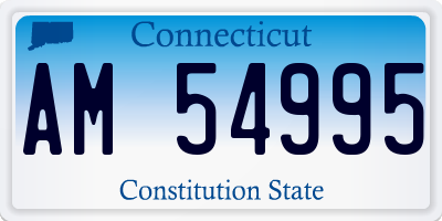 CT license plate AM54995