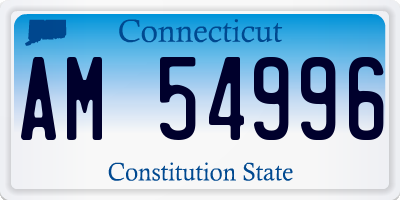 CT license plate AM54996