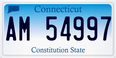 CT license plate AM54997
