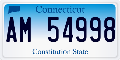 CT license plate AM54998