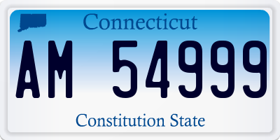 CT license plate AM54999